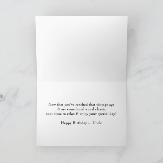 Oude verjaardag Chevy in blauw voor om het even Kaart (Binnen)