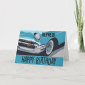 Oude verjaardag Chevy in blauw voor om het even Kaart (Voorkant)