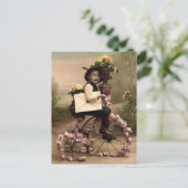 Oude verjaardagsansichtkaart briefkaart (Staand voorkant)