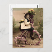 Oude verjaardagsansichtkaart briefkaart (Voorkant / Achterkant)