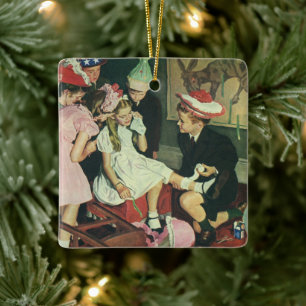 Oude verjaardagsfeestje, Speld de staart aan de ez Keramisch Ornament