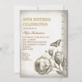 oude verjaardagsfeestuitnodigingen kaart (Voorkant)