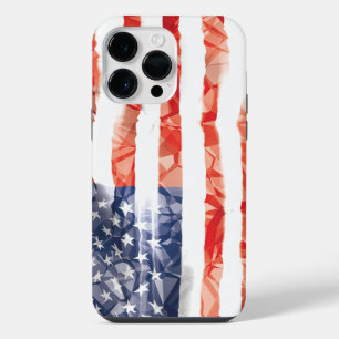 Oude verkreukelde Amerikaanse vlag iPhone 14 Pro Max Hoesje