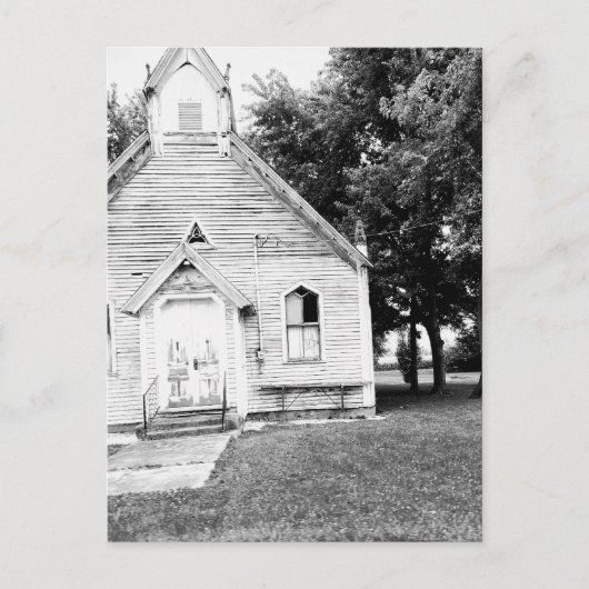 Oude verlaten architectuur Indiana kerk Foto Briefkaart (Voorkant)
