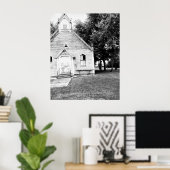 Oude verlaten architectuur Indiana kerk Foto Poster (Thuiskantoor)