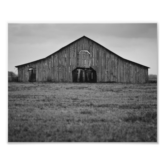 Oude Verlaten Barn Foto Afdruk (Voorkant)