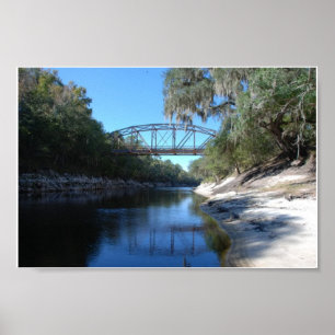 Oude verlaten brug bij Suwannee Springs Florida Poster