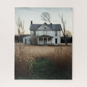 Oude Verlaten Farmhouse Jigzaag Puzzle Legpuzzel