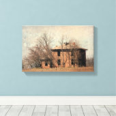 Oude verlaten huis canvas afdruk (Insitu (Houten vloer))
