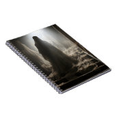 Oude verlaten huis enge geesten op de trap notitieboek (Rechterzijde)