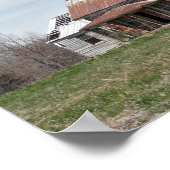 Oude verlaten huis in het land poster (Hoek)