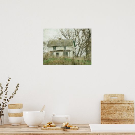 Oude verlaten huis poster (Keuken)