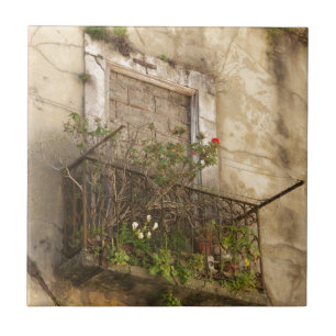 Oude verlaten huis tegeltje