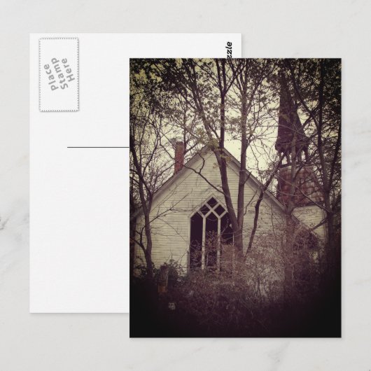Oude Verlaten Kerk Briefkaart (Voorkant / Achterkant)