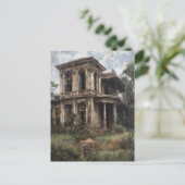 Oude verlaten landelijke herenhuis briefkaart (Staand voorkant)