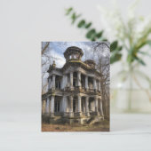 Oude verlaten landhuis briefkaart (Staand voorkant)