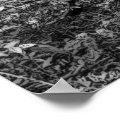 Oude Verlaten Teken Tekening, Zwart-wit Poster (Hoek)