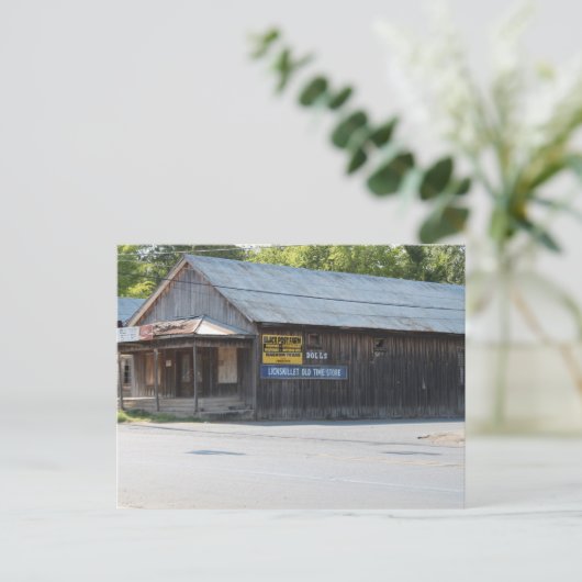 Oude verlaten winkel briefkaart (Staand voorkant)