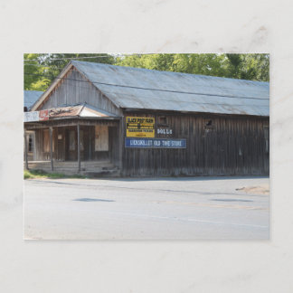 Oude verlaten winkel briefkaart
