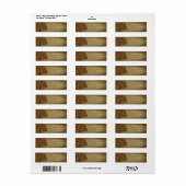 Oude verlichte boom roestige retouradreslabels etiket (Full Sheet)