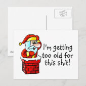 Oude Vermoeide Sinterklaas Feestdagenkaart (Voorkant / Achterkant)
