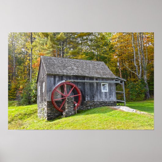 Oude Vermont Gristmill Poster (Voorkant)