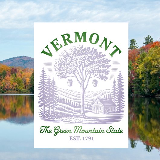 Oude Vermont Maple Sugar Shack Briefkaart