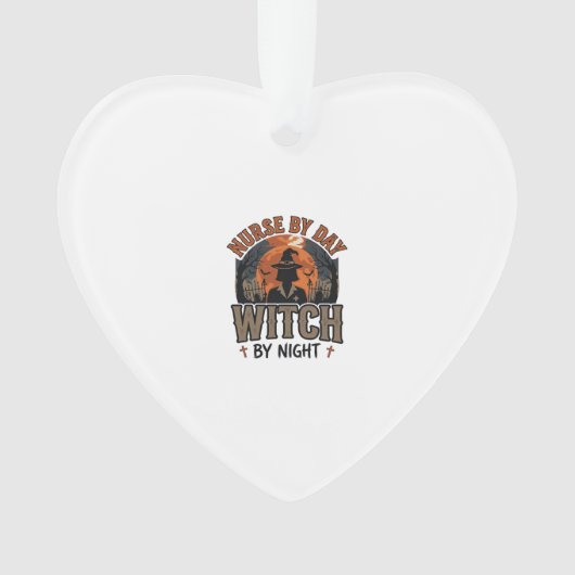 Oude verpleegster heks Halloween ontwerp_1 Ornament (voorkant)