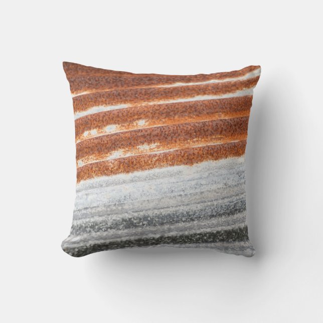 Oude Verroeste Zink Oppervlakte Textuur Kussen (Voorkant)