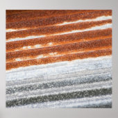 Oude Verroeste Zink Oppervlakte Textuur Poster (Voorkant)