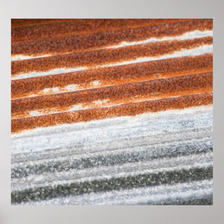 Oude Verroeste Zink Oppervlakte Textuur Poster
