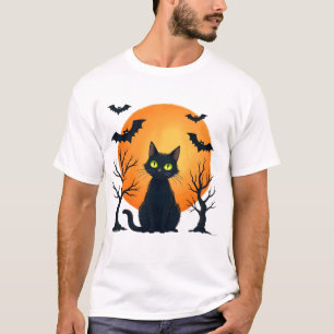 Oude Verschrikkelijke Kerstkat Kostuum Retro Kat M T-shirt