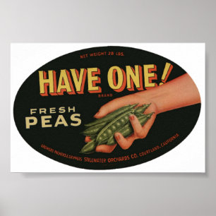 oude verse erwtenkratelmerken poster