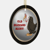 Oude versiewaarschuwing voor buzzard voeg afbeeldi keramisch ornament (Rechts)