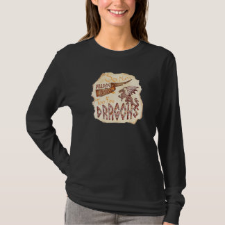 Oude versleten Mighty Dragon Village Idioten In T-shirt