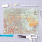 Oude versleten script landelijke herfst tissuepapier (Craft)