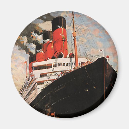 Oude Vervoer, Cruiseschip Haven Sleepboot Magneet (Voorkant)