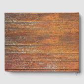 Oude verweerde houten vloeren gastenboek (Achterkant)