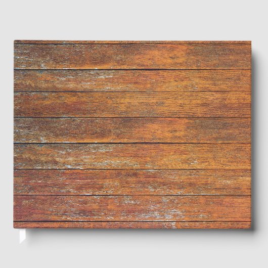 Oude verweerde houten vloeren gastenboek (Voorkant)