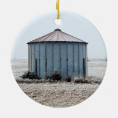 Oude verwekte graankin tijdens de wintertijd keramisch ornament (Achterkant)