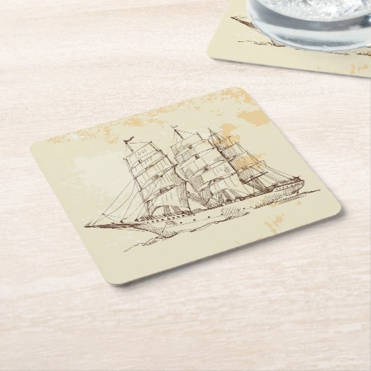 Oude verzendketting kartonnen onderzetters (Schuin)