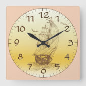 Oude verzendservice vierkante klok (Voorkant)