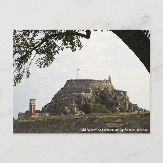 Oude vesting op Korfoe Briefkaart (Voorkant)
