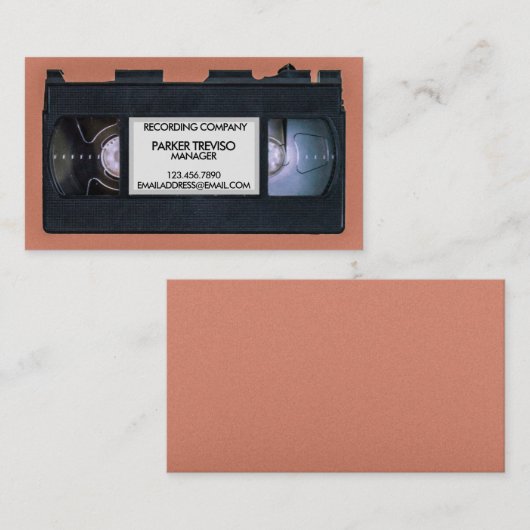 Oude VHS-tape Visitekaartje (Voorkant / Achterkant)