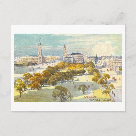 Oude Victoria Square, Adelaide, Australië Briefkaart (Voorkant)