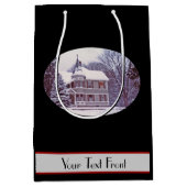 Oude Victoriaans kamer met kerstmis Medium Cadeauzakje (Voorkant)