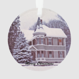 Oude Victoriaans kamer met kerstmis Ornament