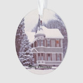 Oude Victoriaans kamer met kerstmis Ornament (voorkant)