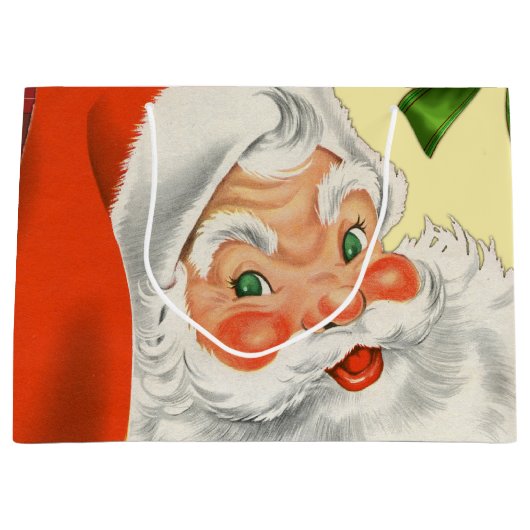 Oude Victoriaans kerstman met fashioned Groot Cadeauzakje (Voorkant)