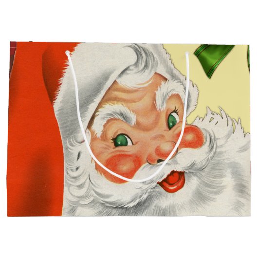 Oude Victoriaans kerstman met fashioned Groot Cadeauzakje (Achterkant)